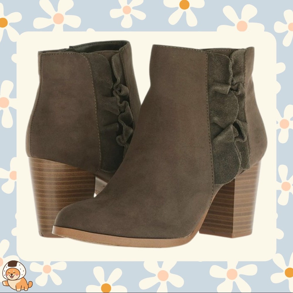Fergalicious Cashen Ankle Bootie in Olive Green